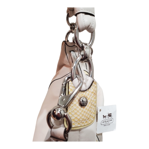 NWT Coach Kristin Spectator Bag Leather Exotic Croc Embossed Off White $… - Picture 14 of 14